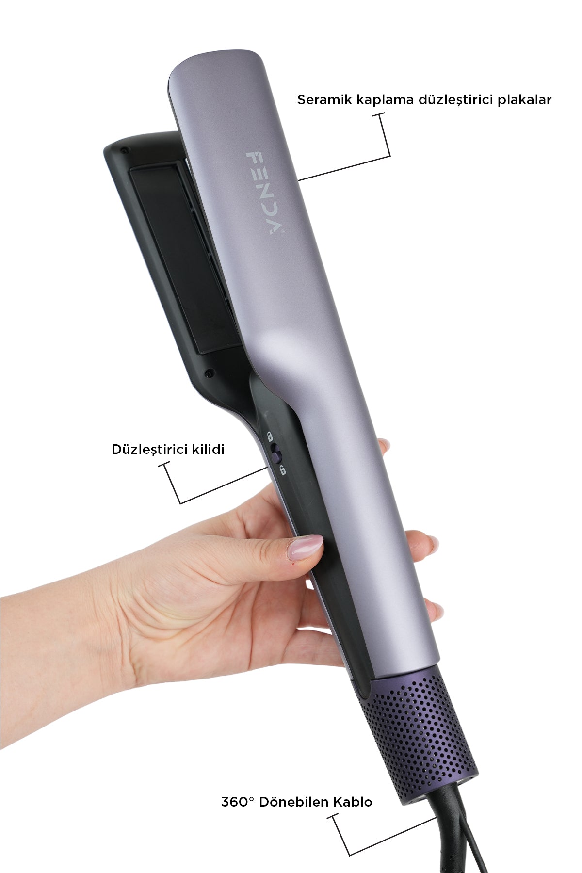 Fenda Professional Hava Üflemeli Saç Düzleştirici FNDSACDZ0001