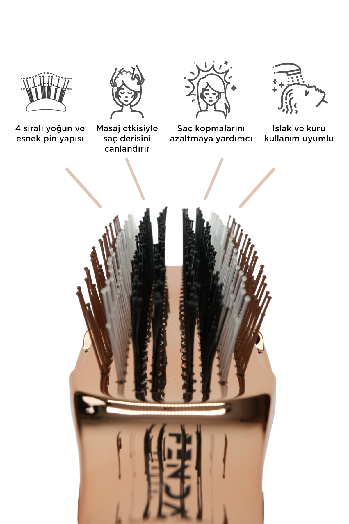 Fenda Profesyonel 4 Pinli Kompakt Bronz Saç Fırçası FNDFPRO00001CH