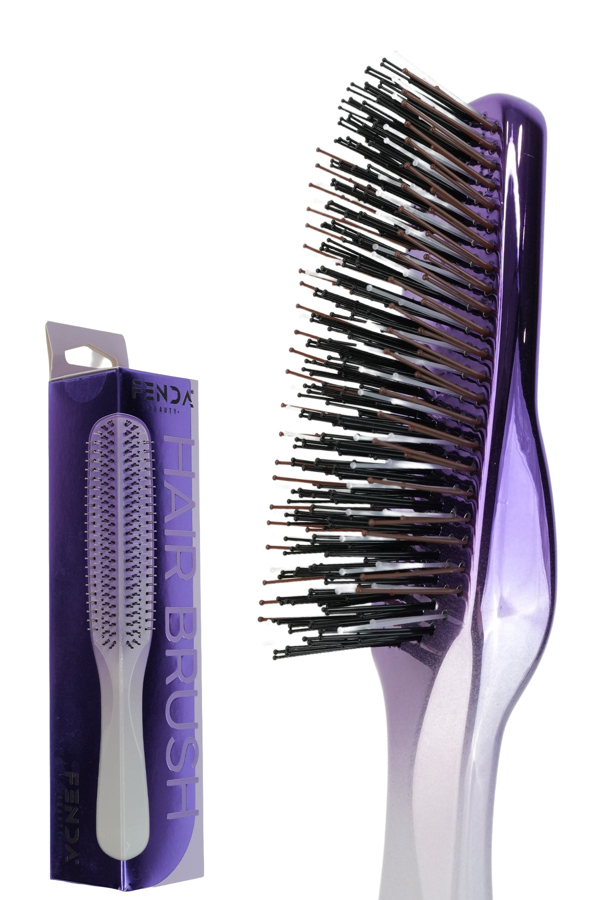 Fenda Profesyonel 4 Pinli Ergonomik Mor Saç Fırçası FNDFPRO00003PR