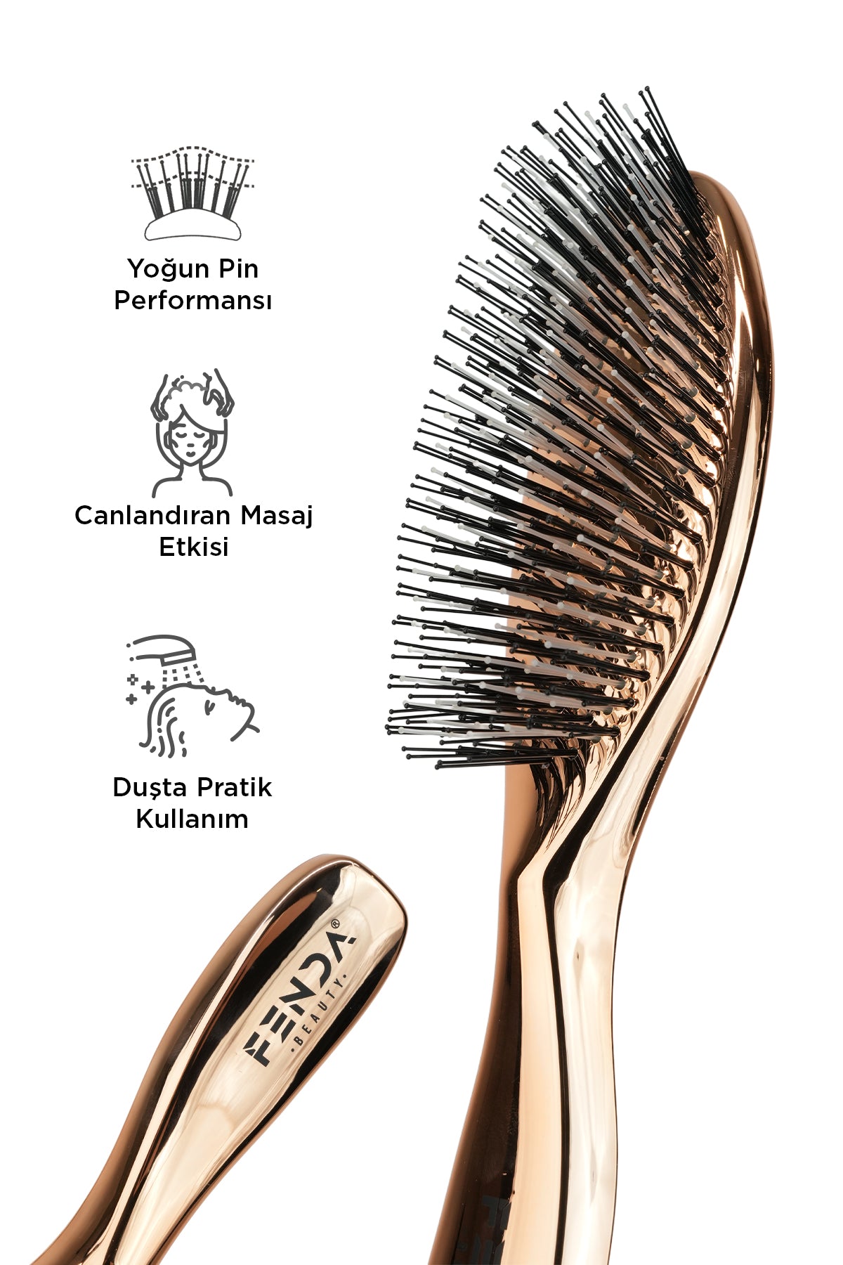 Fenda Profesyonel 4 Pinli Slim Bronz Saç Fırçası FNDFPRO00007CH
