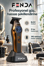 Fenda Profesyonel BLDC Motor 8000 RPM Tıraş Makinesi Altın