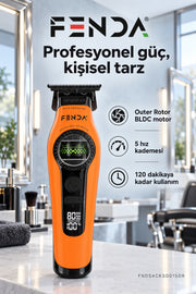 Fenda Profesyonel BLDC Motor 8000 RPM Tıraş Makinesi Turuncu