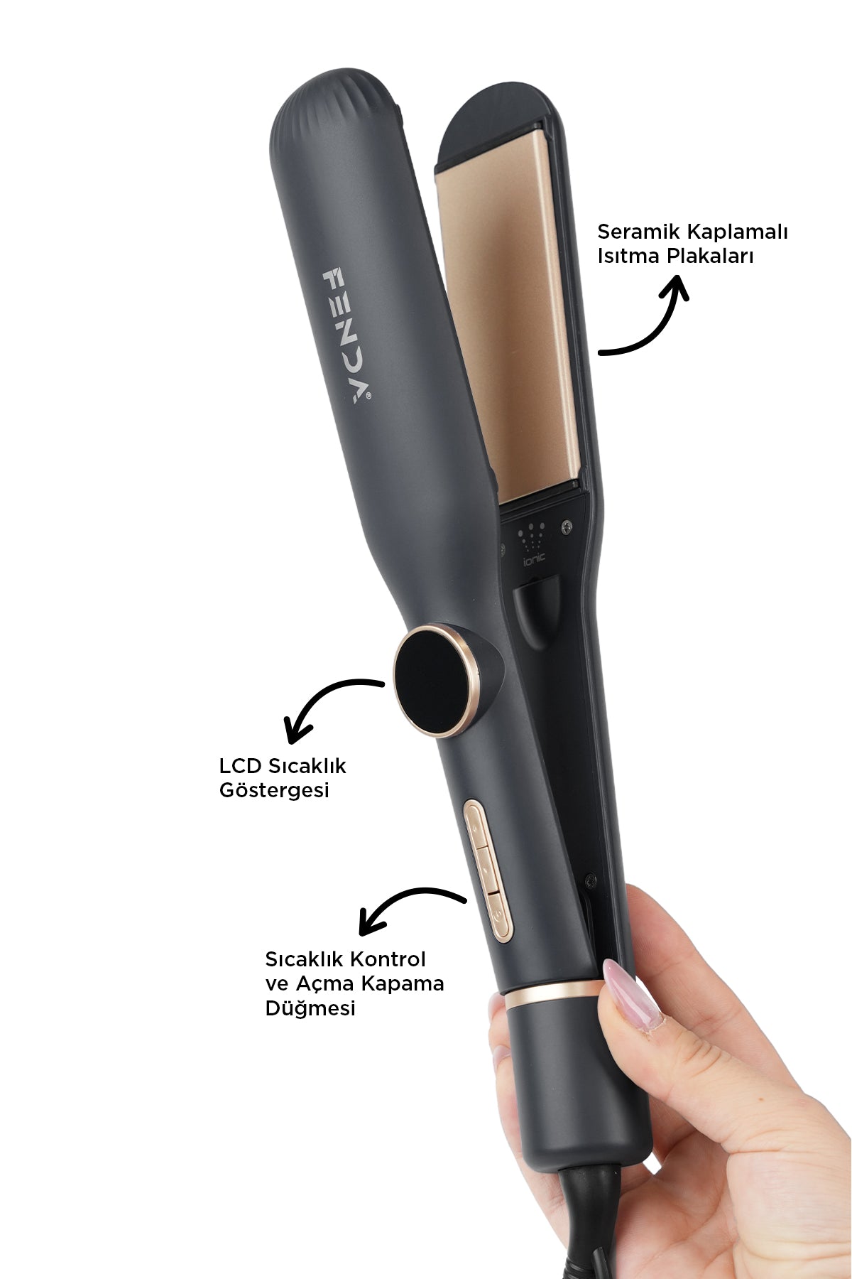 Fenda Profesyonel Saç Düzleştirici Siyah FNDSACDZ0006BL