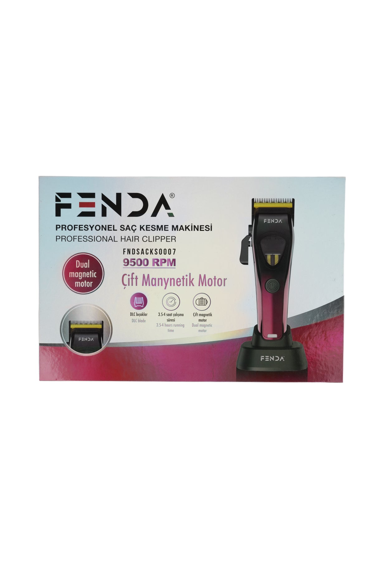 Fenda Profesyonel Saç Kesme Makinesi Kırmızı FNDSACKS0007RD