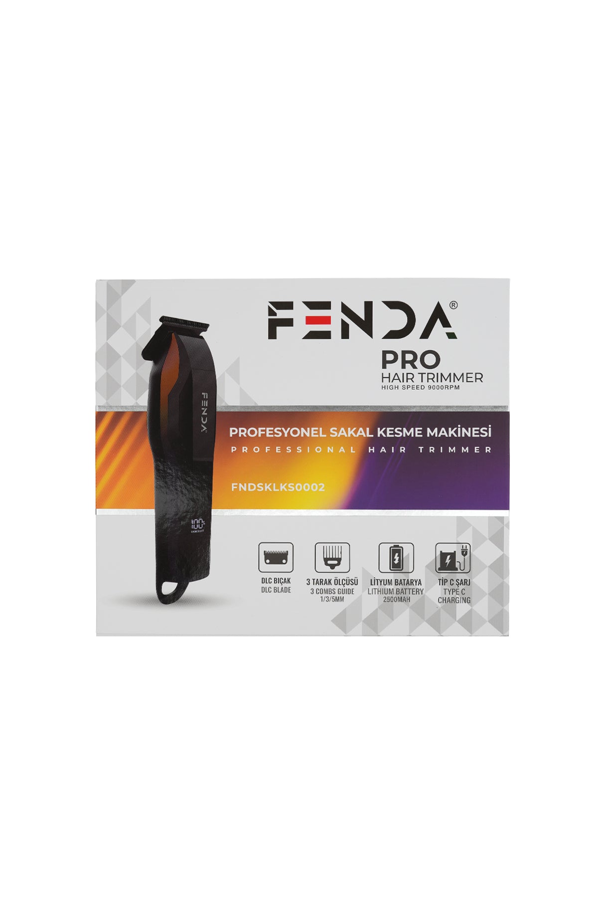 Fenda Profesyonel Sakal Kesme Makinesi Sarı FNDSKLKS0002YL