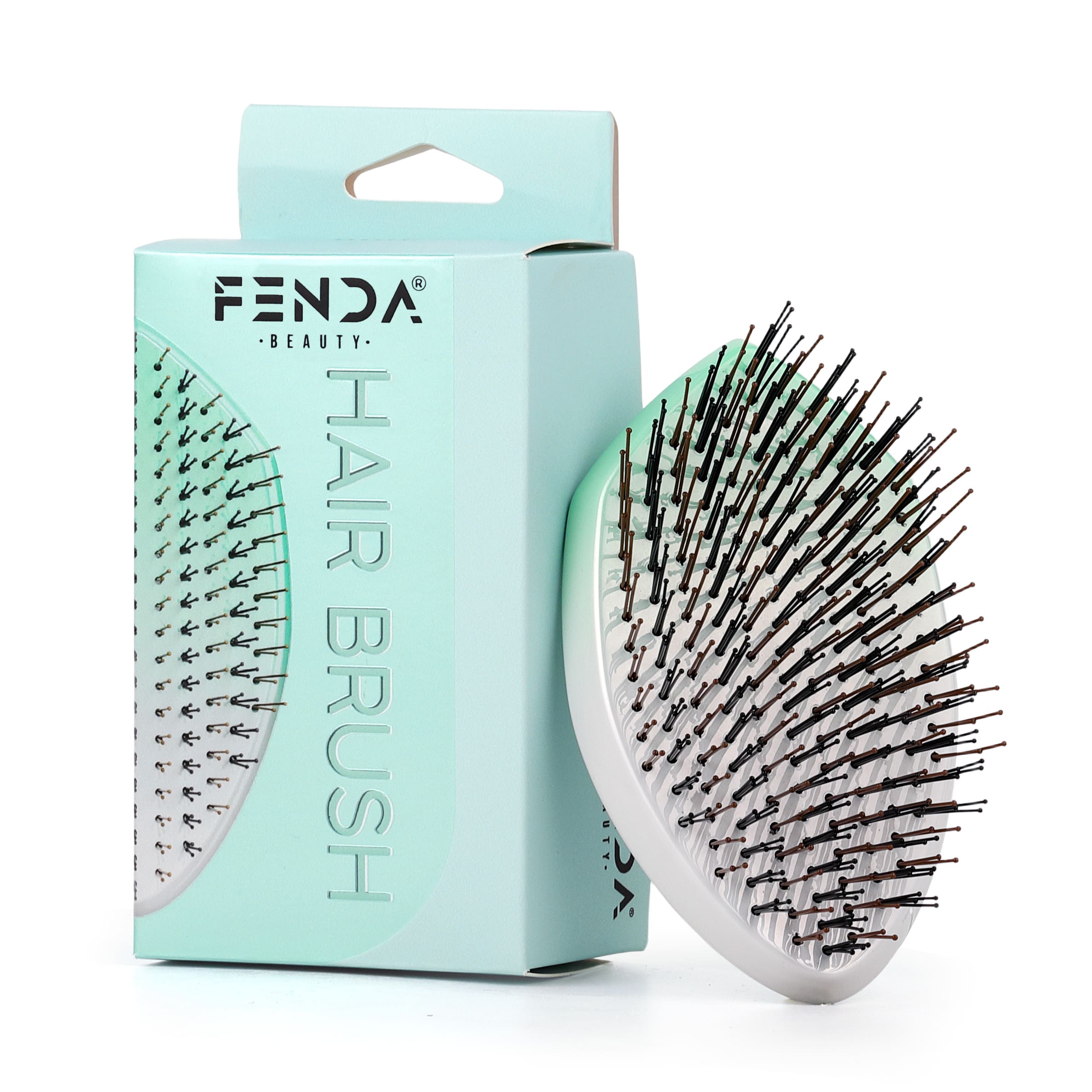 Fenda Profesyonel 4 Pinli Oval Yeşil Saç Fırçası FNDFPRO00002GR