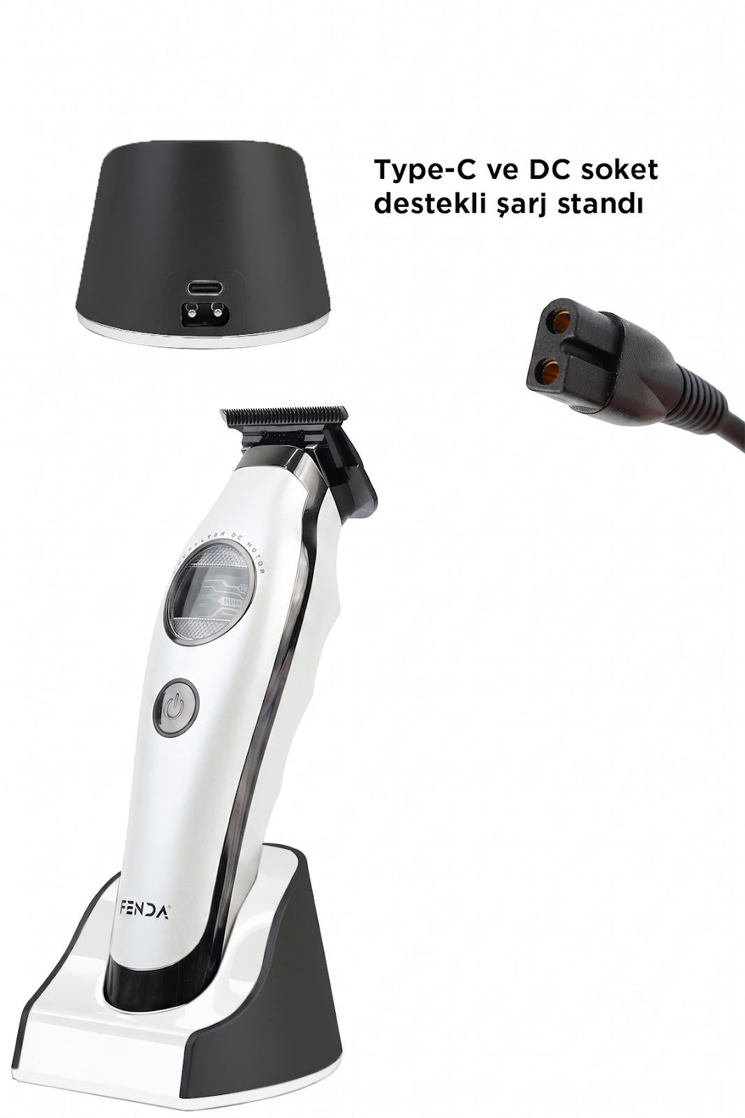 Fenda Saç ve Sakal Kesme Makinesi Seti Beyaz FNDSACKSSET014