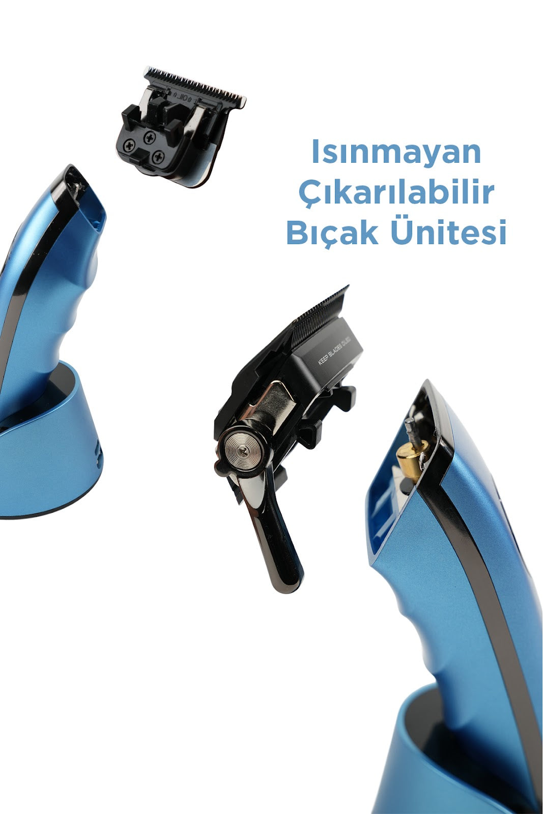 Fenda Saç ve Sakal Kesme Makinesi Seti Mavi FNDSACKSSET011