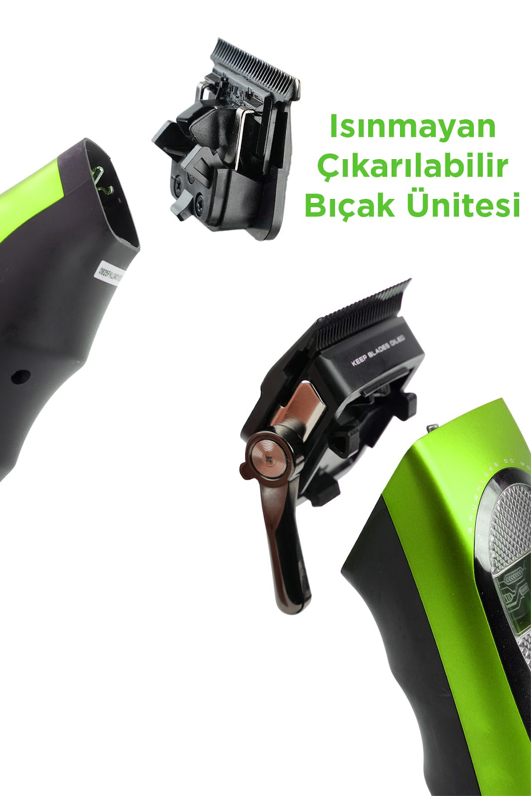 Fenda Saç ve Sakal Kesme Makinesi Seti Yeşil FNDSACKSSET013