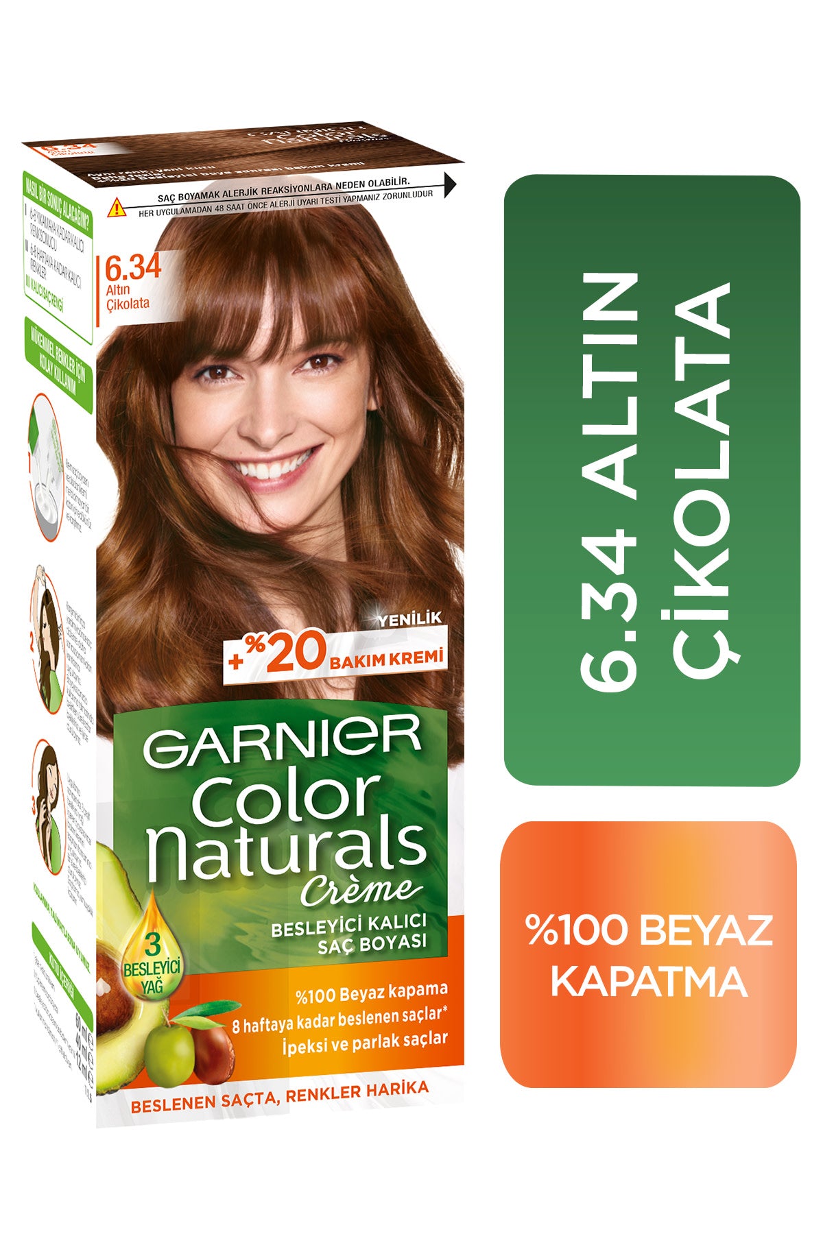 Garnier Color Naturals 6.34 Altın Çikolata