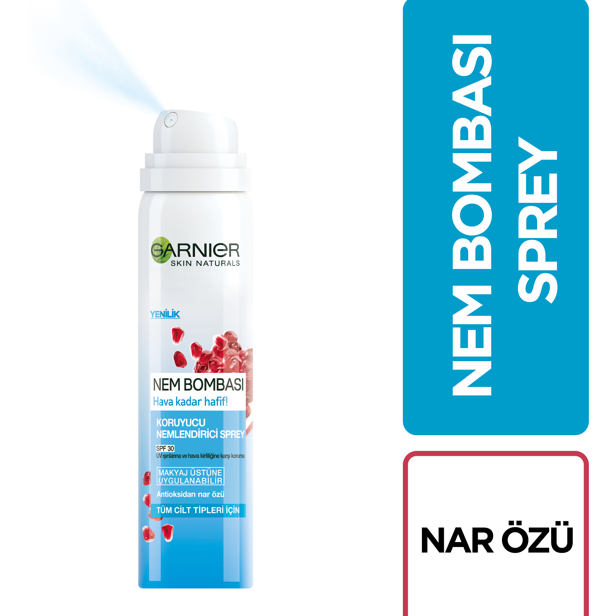 Garnier Nem Bombası Koruyucu Nemlendirici Sprey SPF 30