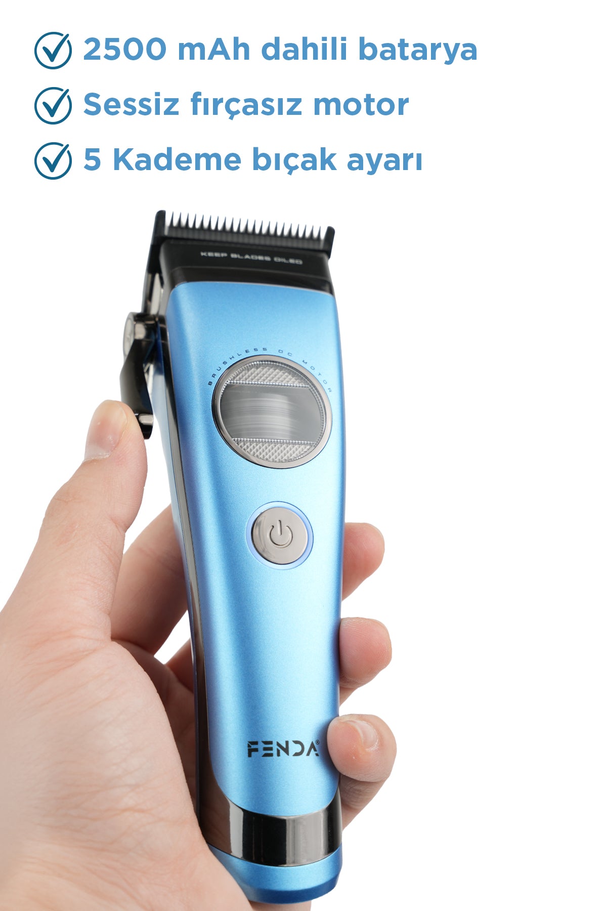Fenda Profesyonel Saç Kesme Makinesi Buz Mavisi FNDSACKS0003BLUE