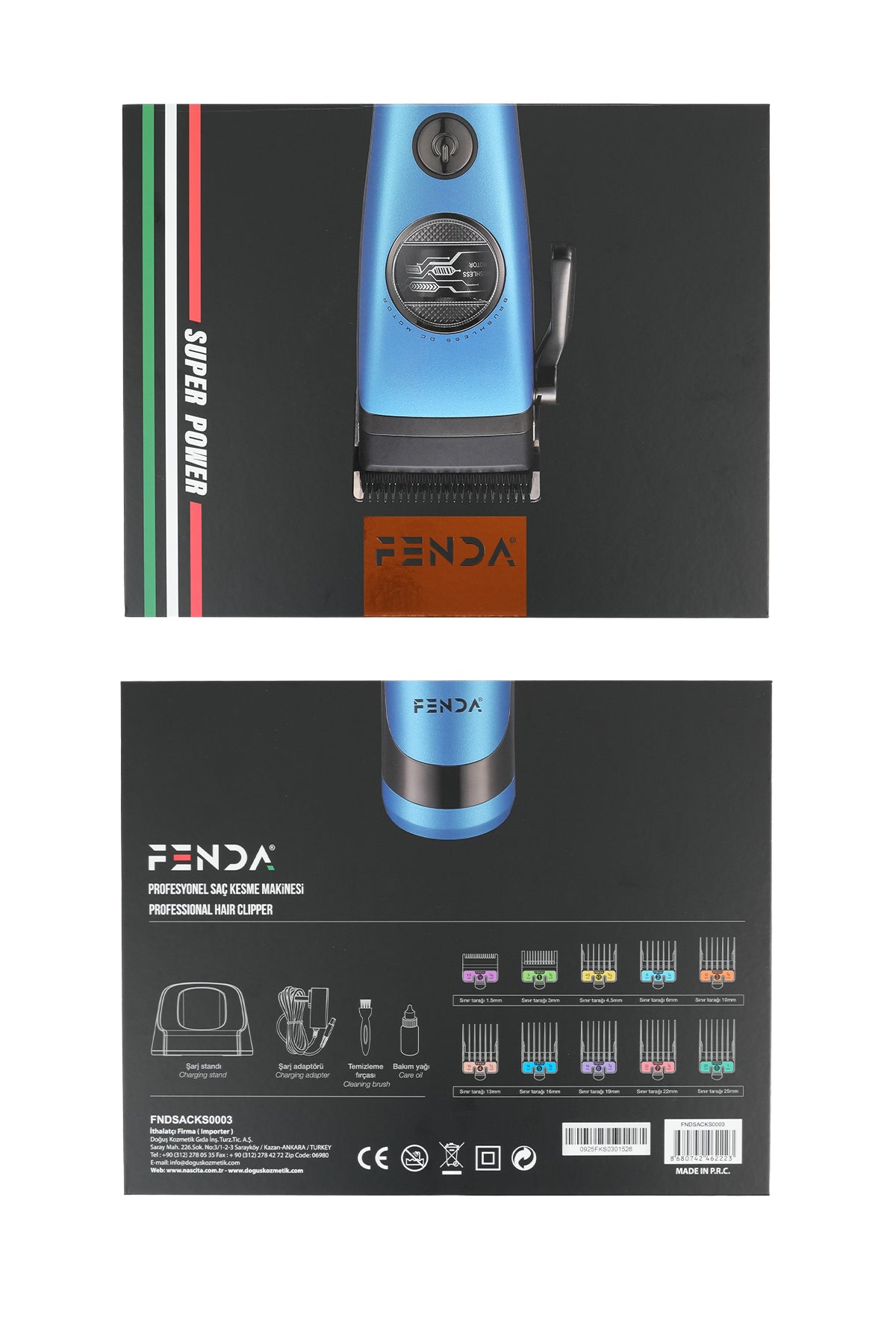 Fenda Profesyonel Saç Kesme Makinesi Buz Mavisi FNDSACKS0003BLUE
