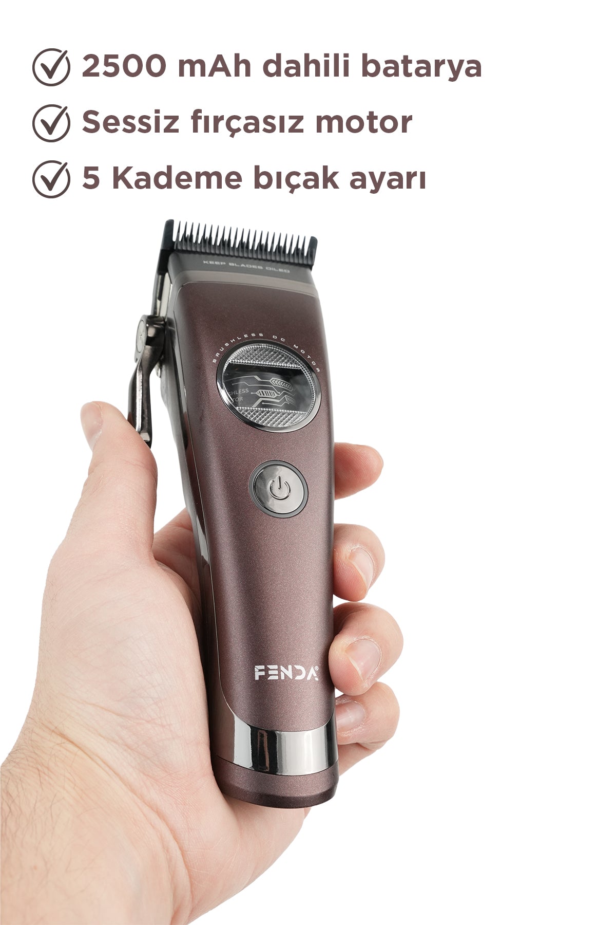 Fenda Profesyonel Saç Kesme Makinesi Kahverengi FNDSACKS0003CH