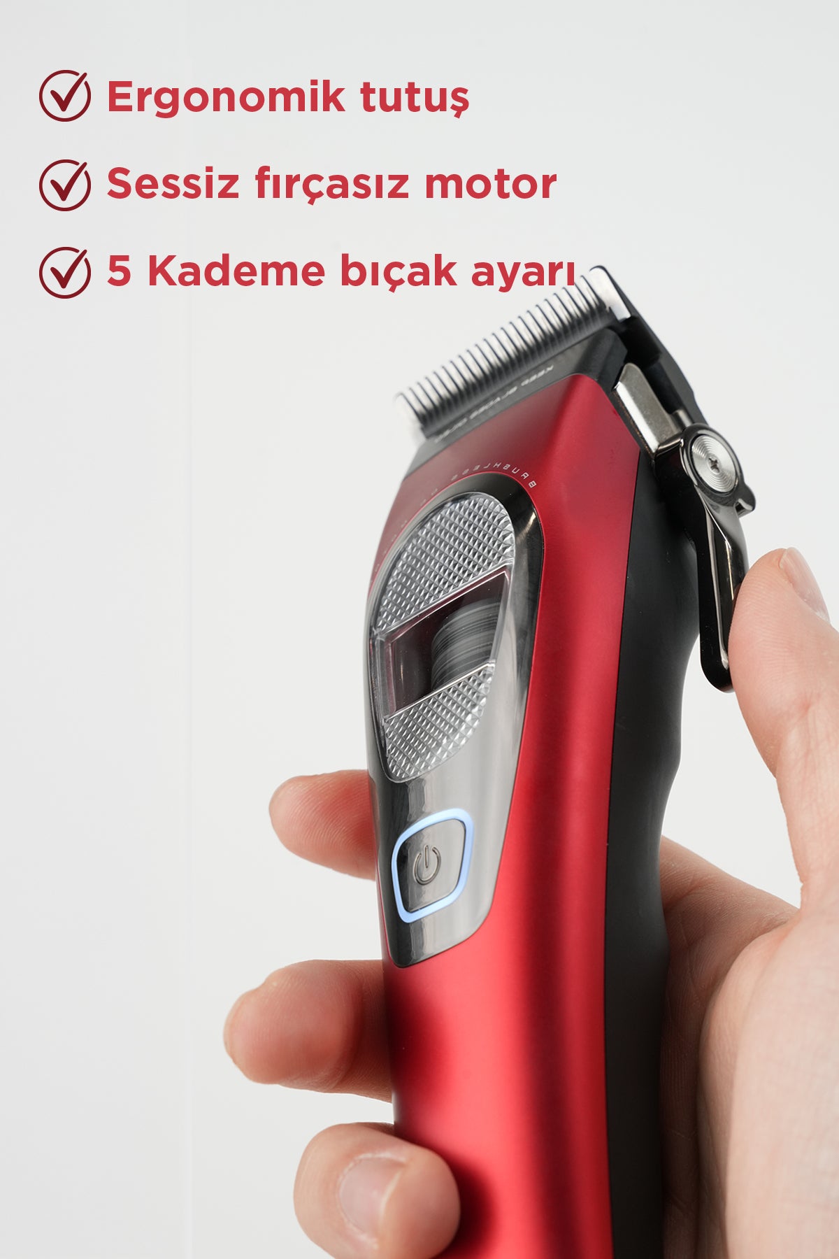 Fenda Profesyonel Saç Kesme Makinesi Kırmızı FNDSACKS0004RD