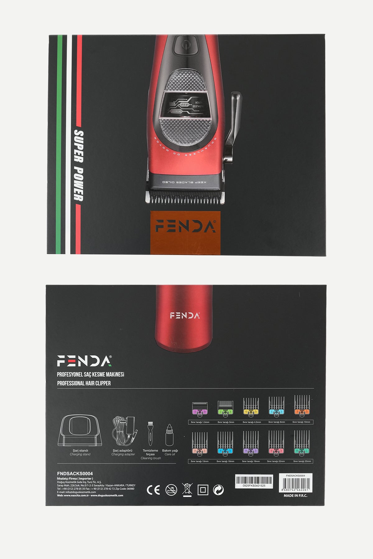 Fenda Profesyonel Saç Kesme Makinesi Kırmızı FNDSACKS0004RD