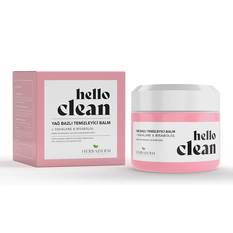 Herbaderm Hello Clean Kuru Ve Hassas Ciltler İçin Yağ Bazını Temizleyici Balm 100 Ml HERBA701478