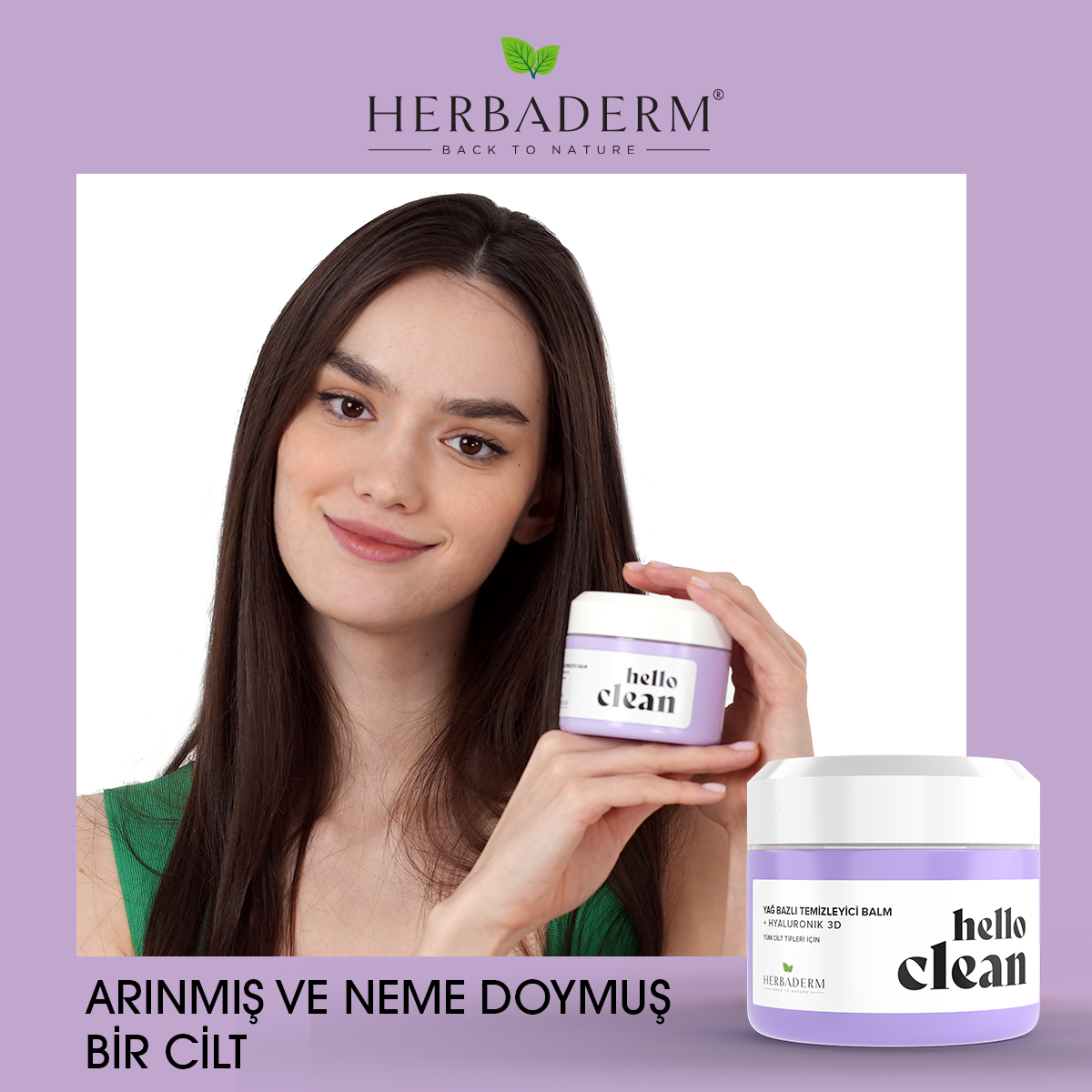Herbaderm Hello Clean Yoğun Nemlendirici Yağ Bazlı Temizleyici Balm + Hyaluronik 3d 100 Ml HERBA701479