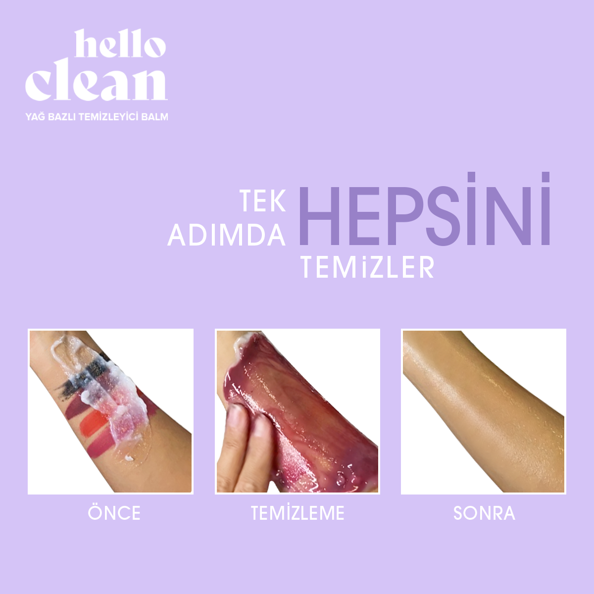 Herbaderm Hello Clean Yoğun Nemlendirici Yağ Bazlı Temizleyici Balm + Hyaluronik 3d 100 Ml HERBA701479