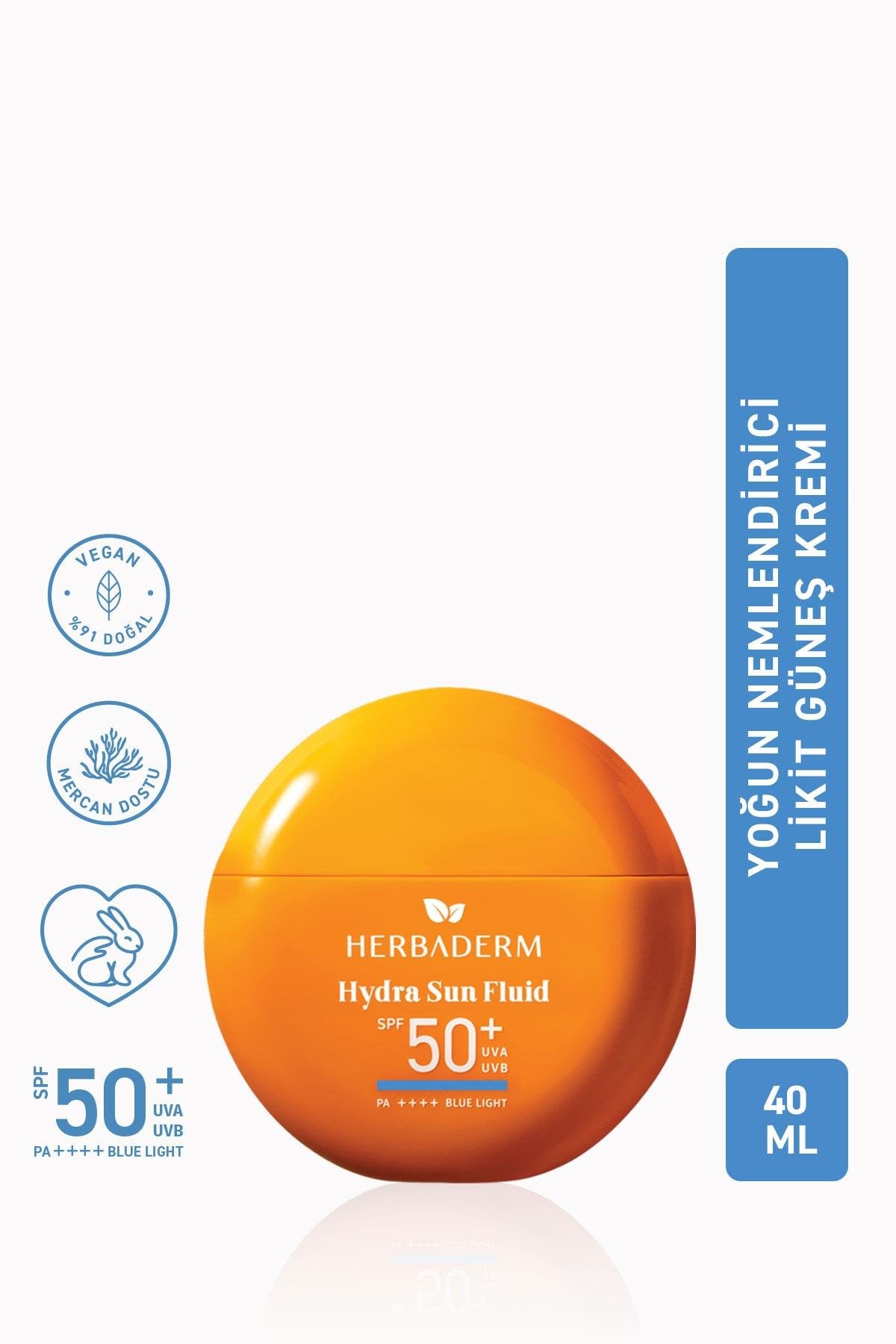 Herbaderm Likit Güneş Kremi, Spf 50+ Yoğun Nemlendirici, Hibrit Formül 40 Ml HERBA701511