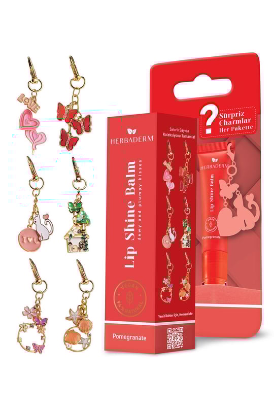 Herbaderm Parlatıcı, Dolgunlaştırıcı, Onarıcı Renkli Dudak Balmı, Nar Aromalı 10 Ml HERBA701520