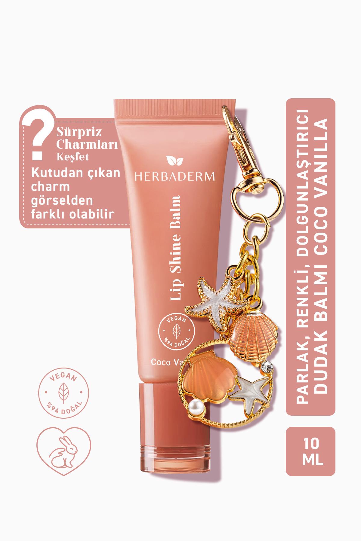 Herbaderm Parlatıcı, Dolgunlaştırıcı, Onarıcı Vegan Dudak Balmı, Coco-vanilya Aromalı 10 Ml HERBA701515