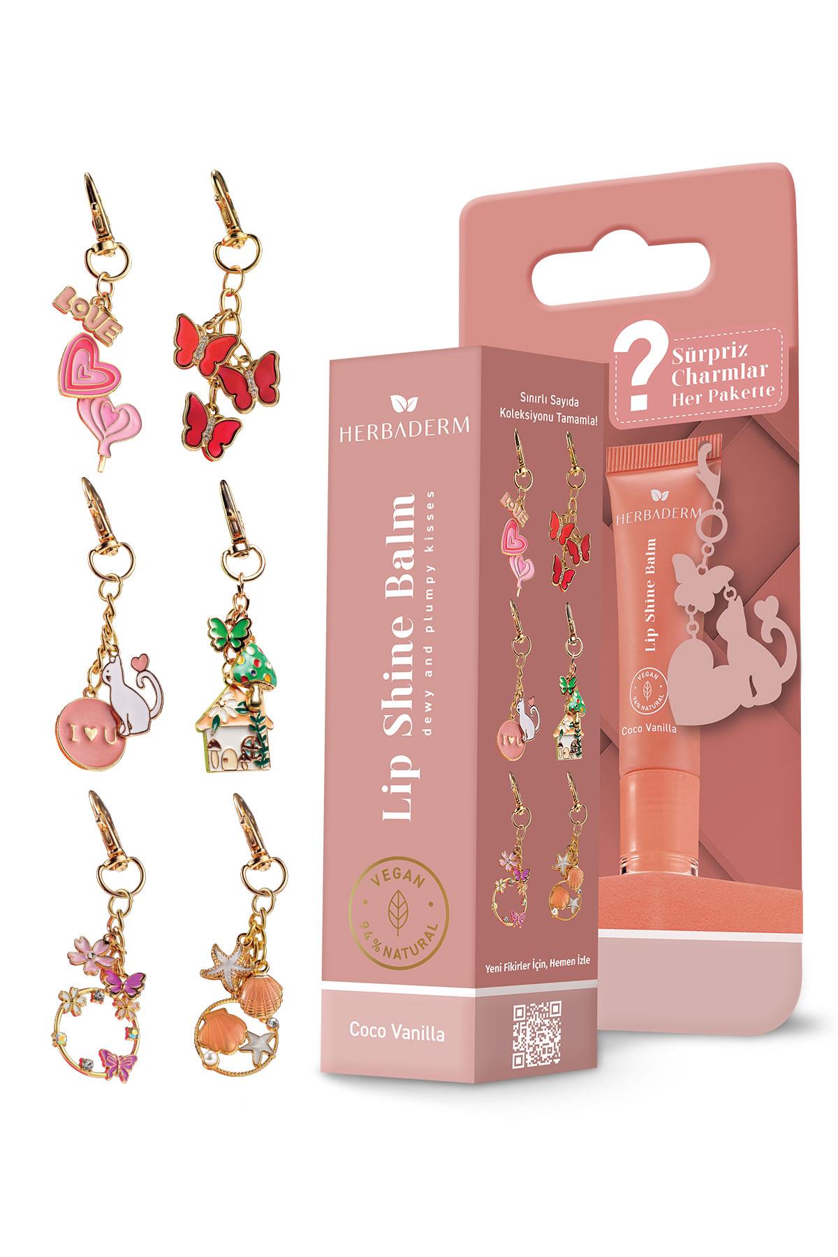 Herbaderm Parlatıcı, Dolgunlaştırıcı, Onarıcı Vegan Dudak Balmı, Coco-vanilya Aromalı 10 Ml HERBA701515