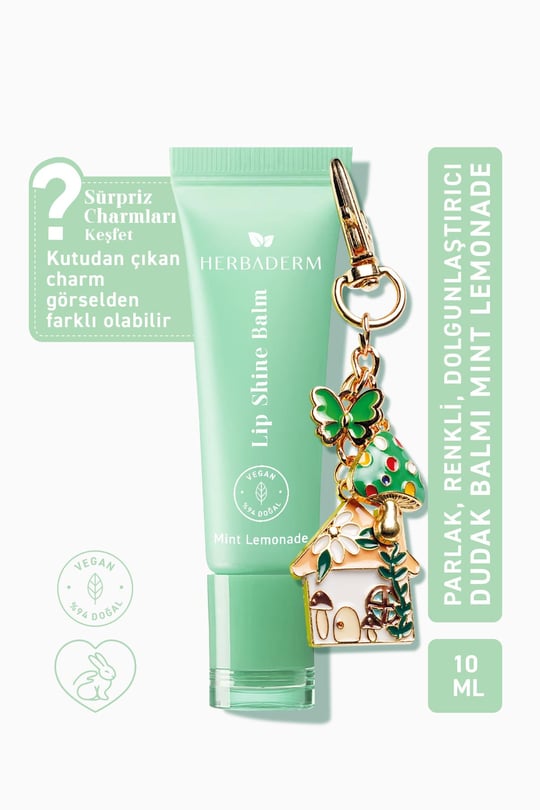 Herbaderm Parlatıcı, Dolgunlaştırıcı, Onarıcı Vegan Dudak Balmı, Limonata Aromalı 10 Ml HERBA701517