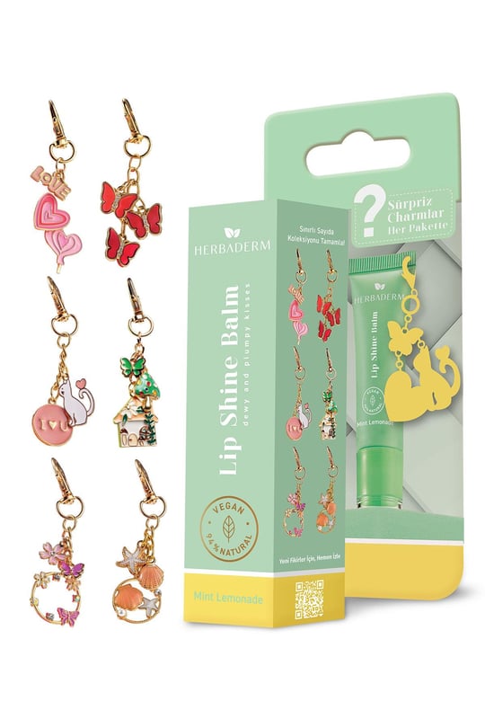Herbaderm Parlatıcı, Dolgunlaştırıcı, Onarıcı Vegan Dudak Balmı, Limonata Aromalı 10 Ml HERBA701517