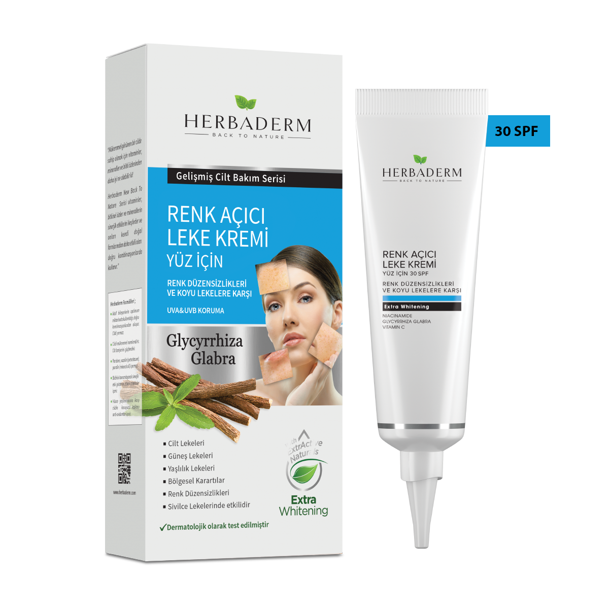 Herbaderm Renk Açıcı Leke Kremi Yüz İçin (30 Spf) 55 Ml HERBA700057