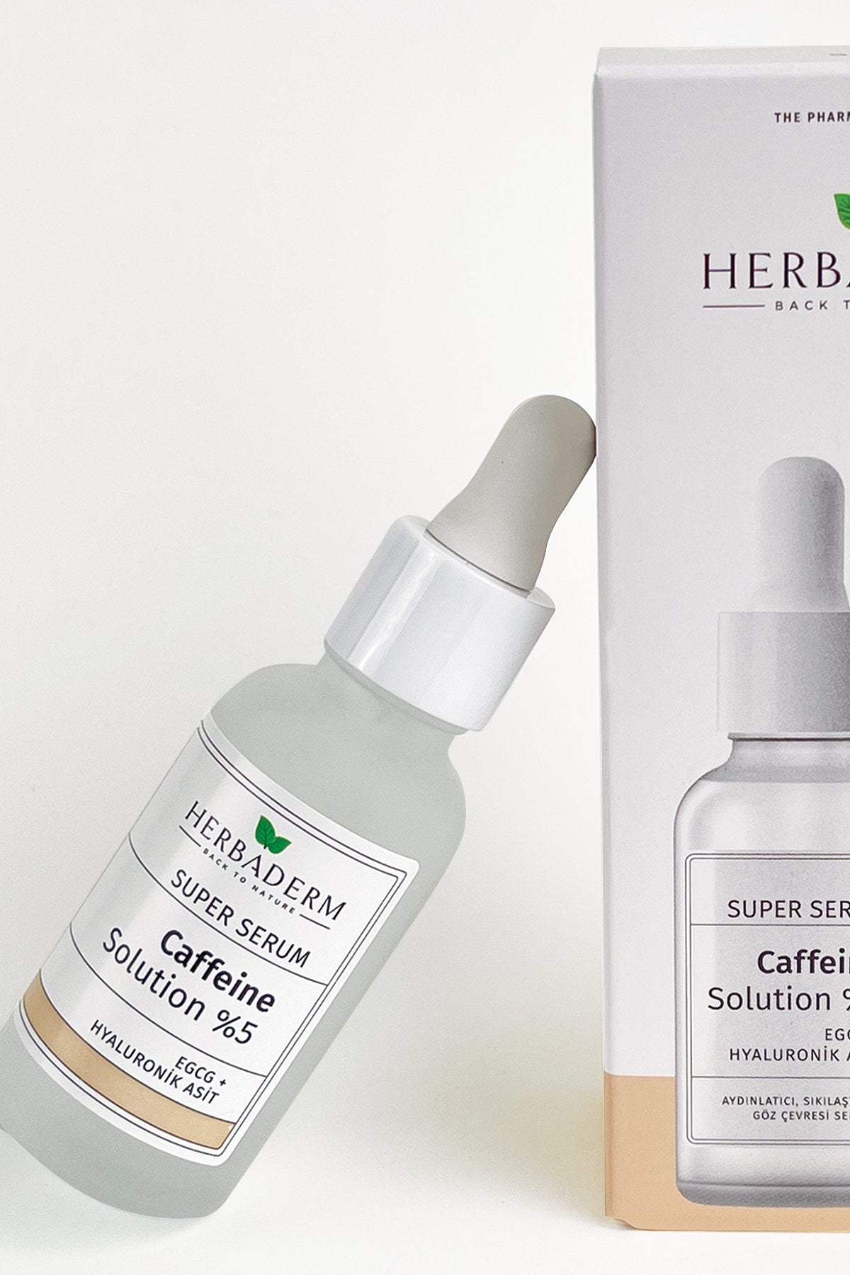 Herbaderm Süper Serum Göz Altı Torba Ve Morluklarına Karşı Göz Çevresi Bakım Serumu Kafein + Hyaluronik Asit + Egcg %96 Doğal İçerik 30 Ml HERBA701483