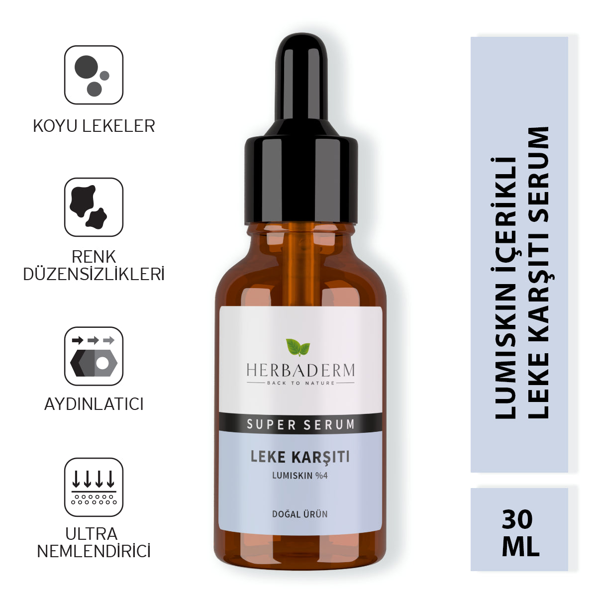 Herbaderm Süper Serum (lumiskin %4) Leke Karşıtı 30 Ml HERBA701452