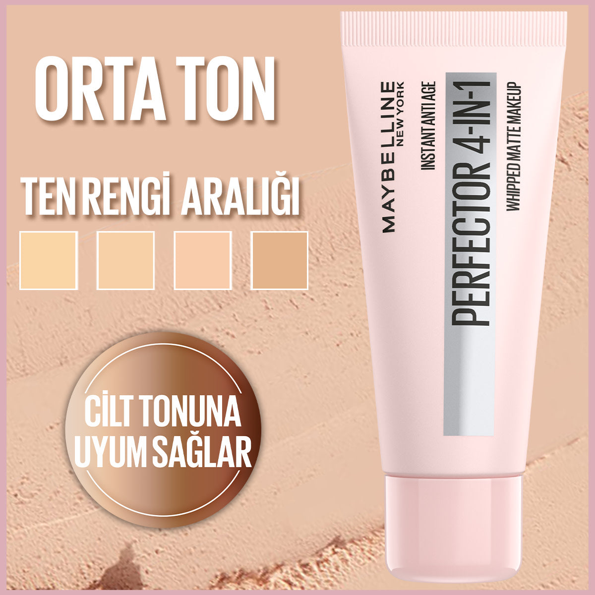 Instant Perfector 4 ETKİ 1 ARADA Fondöten- Light (Orta Ton)
