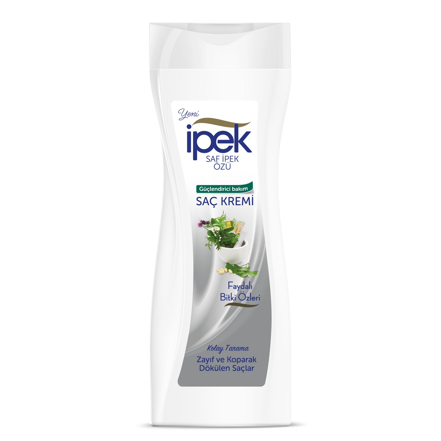 İpek Zayıf ve Koparak Dökülen Saçlar İçin Bitki Özlü Saç Kremi 570 ML