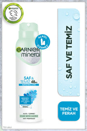 Garnier Mineral Saf&Temiz Sprey Deodorant