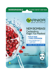Garnier Nem Bombası Canlandırıcı Kağıt Yüz Maskesi