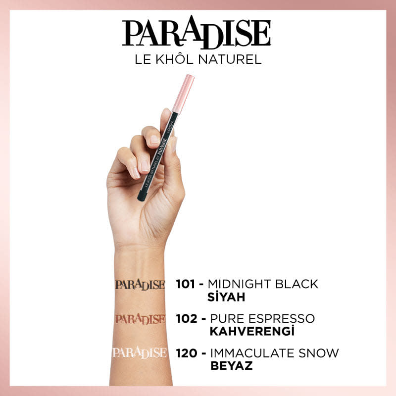 Kahverengi Göz Kalemi - L'Oréal Paris Paradise Le Khol Göz Kalemi 102 Pure Espresso