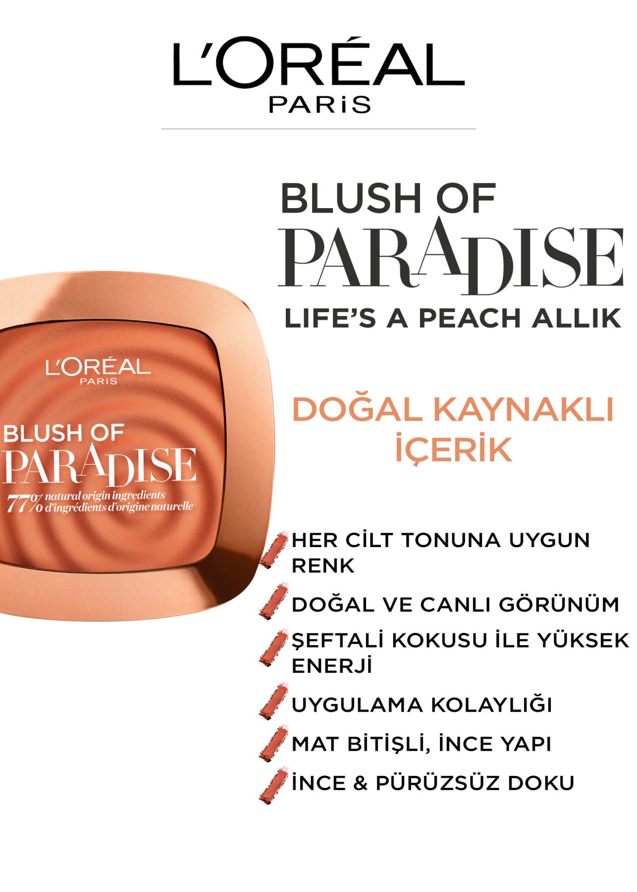 L'Oréal Paris Blush of Paradise Life's a Peach Allık