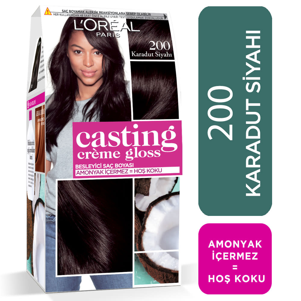 L'Oréal Paris Casting Crème Gloss Saç Boyası - 200 Karadut Siyahı