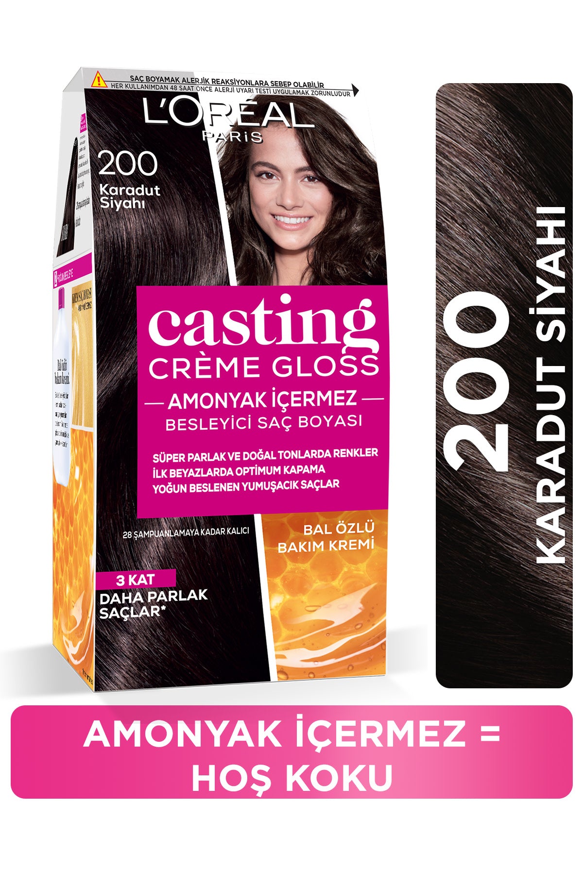 L'Oréal Paris Casting Crème Gloss Saç Boyası - 200 Karadut Siyahı