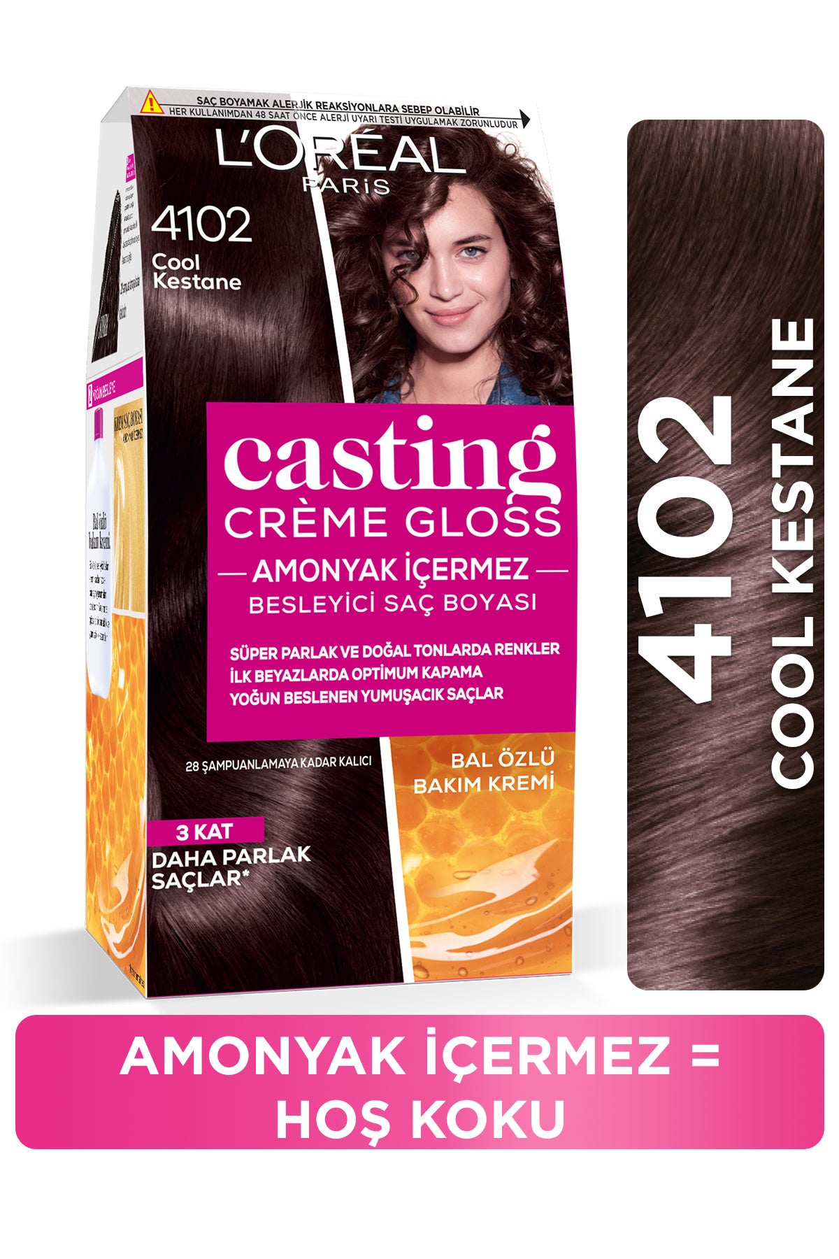 L'Oréal Paris Casting Crème Gloss Saç Boyası - 4102 Cool Kestane