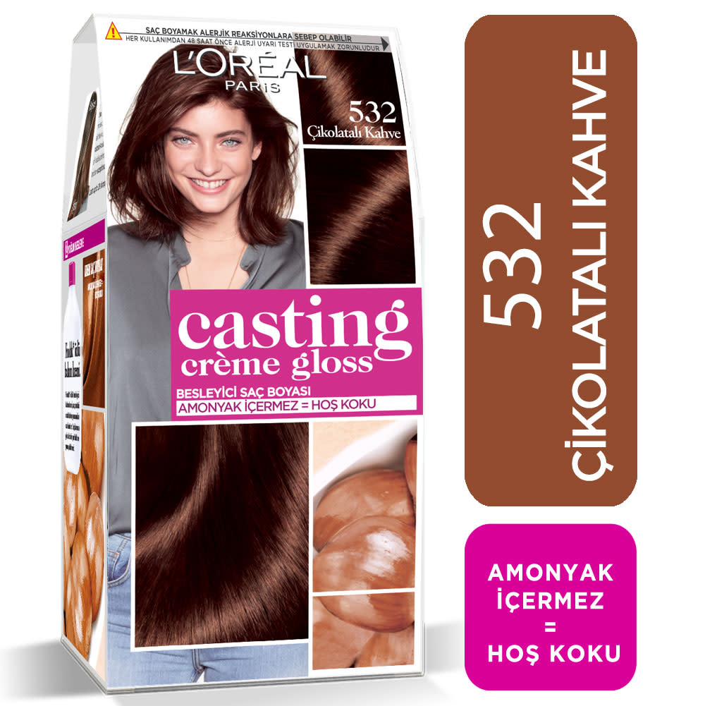 L'Oréal Paris Casting Crème Gloss Saç Boyası - 532 Çikolatalı Kahve