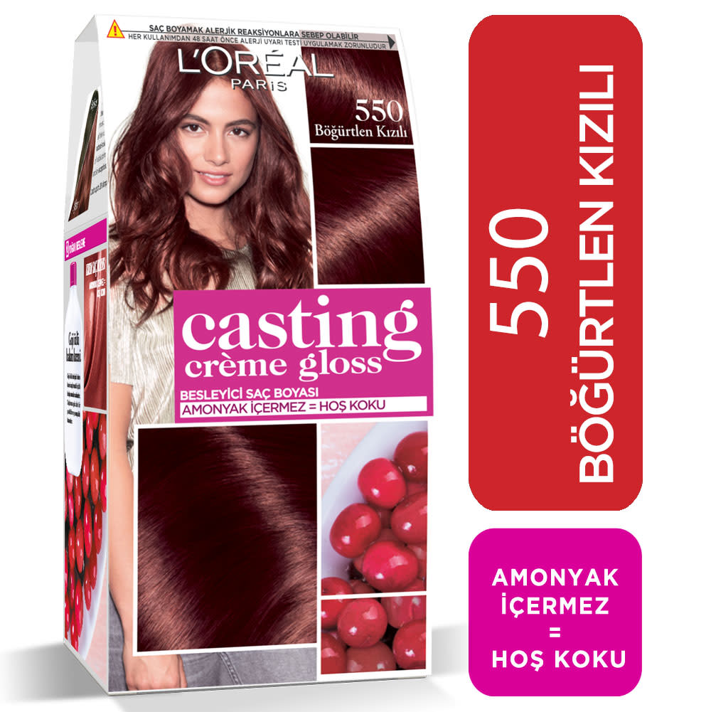 L'Oréal Paris Casting Crème Gloss Saç Boyası - 550 Böğürtlen Kızılı