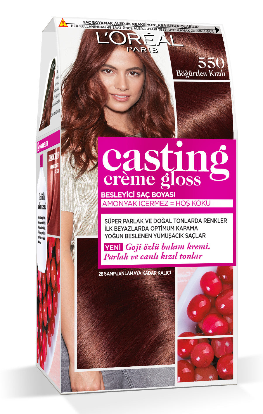 L'Oréal Paris Casting Crème Gloss Saç Boyası - 550 Böğürtlen Kızılı