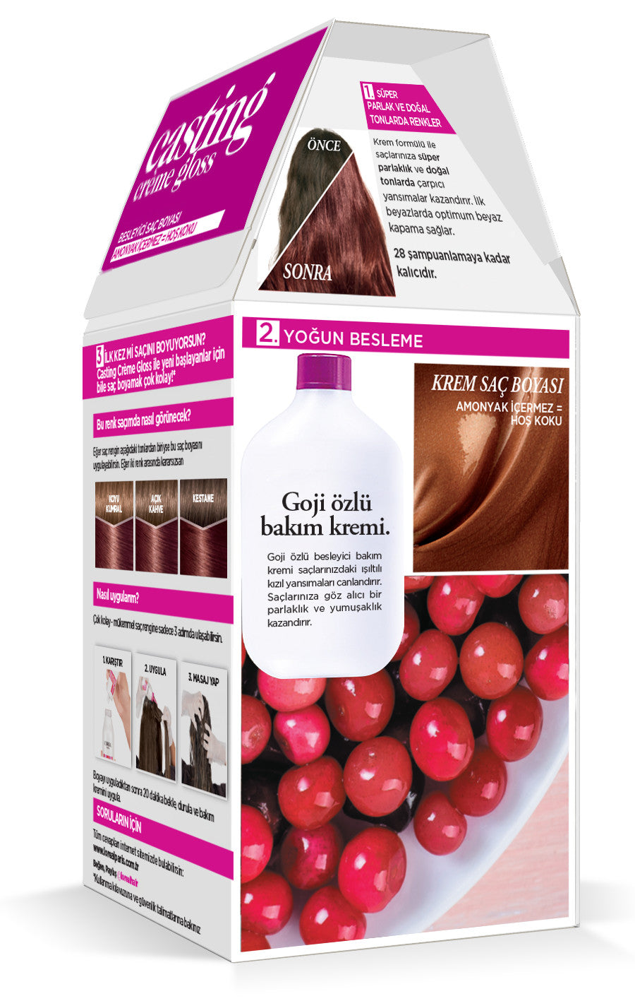 L'Oréal Paris Casting Crème Gloss Saç Boyası - 550 Böğürtlen Kızılı