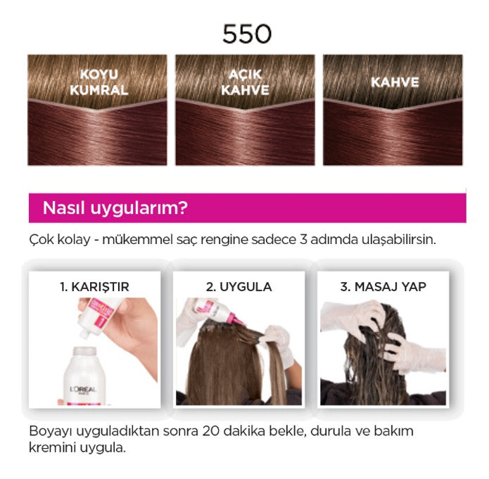 L'Oréal Paris Casting Crème Gloss Saç Boyası - 550 Böğürtlen Kızılı
