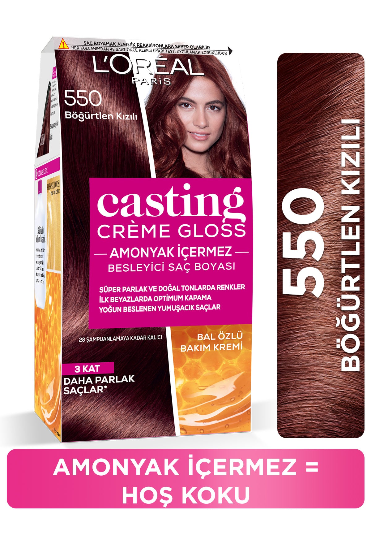 L'Oréal Paris Casting Crème Gloss Saç Boyası - 550 Böğürtlen Kızılı
