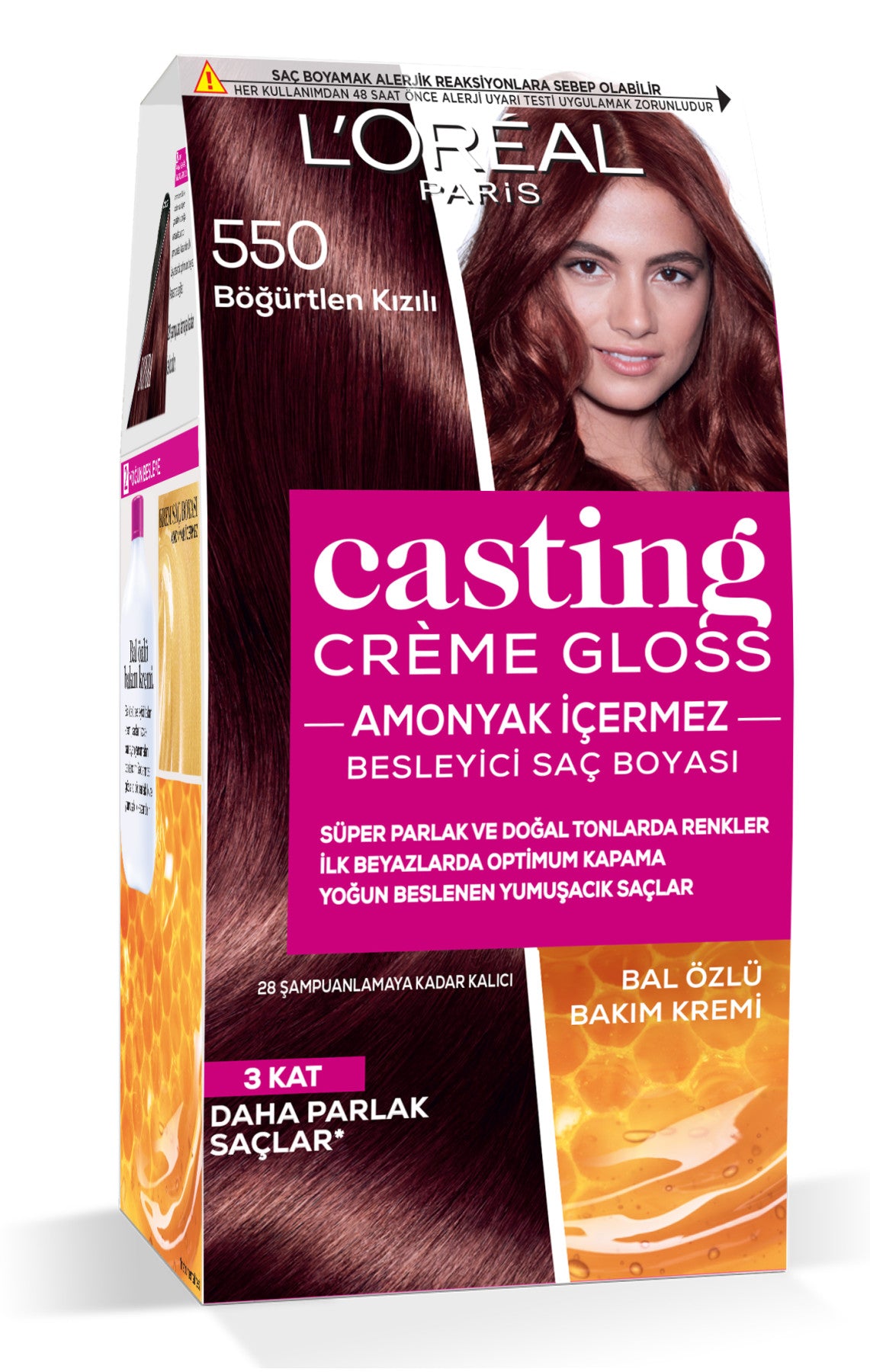 L'Oréal Paris Casting Crème Gloss Saç Boyası - 550 Böğürtlen Kızılı