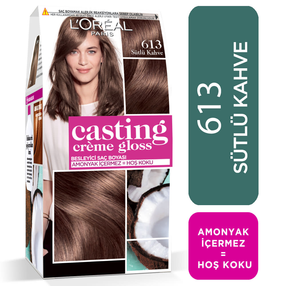 L'Oréal Paris Casting Crème Gloss Saç Boyası - 613 Sütlü Kahve