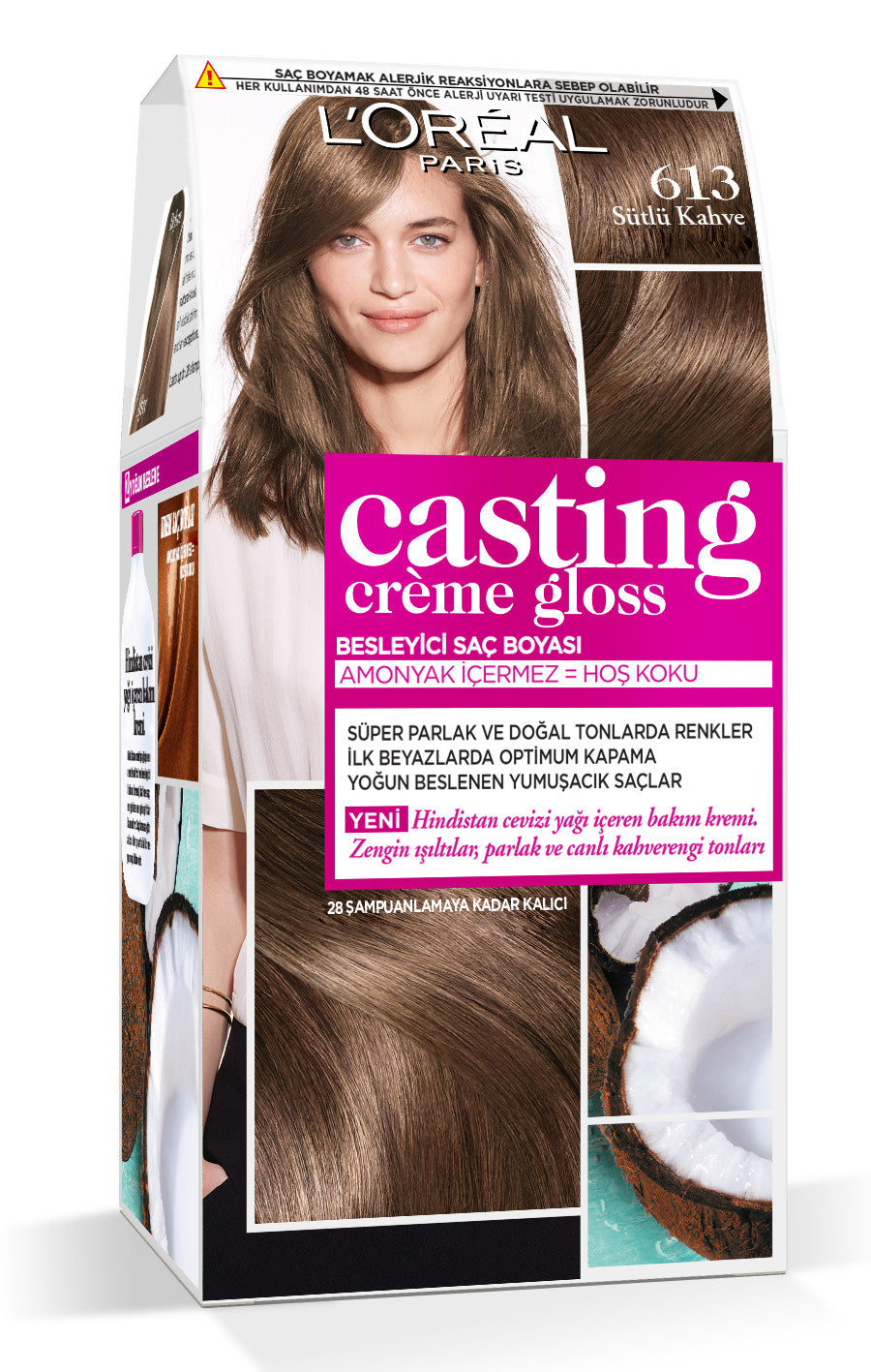 L'Oréal Paris Casting Crème Gloss Saç Boyası - 613 Sütlü Kahve